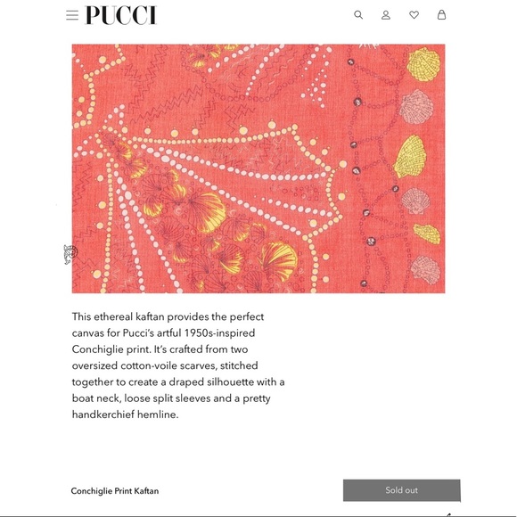 **SOLD** Emilio Pucci Kaftan, NWT, One Size - Picture 5 of 9